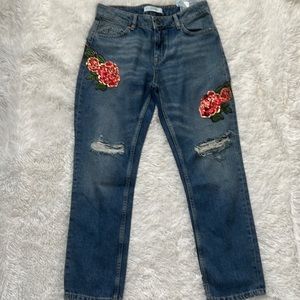 COPY - Zara Jeans Z1975 Embroidered Relaxed Denim size 4